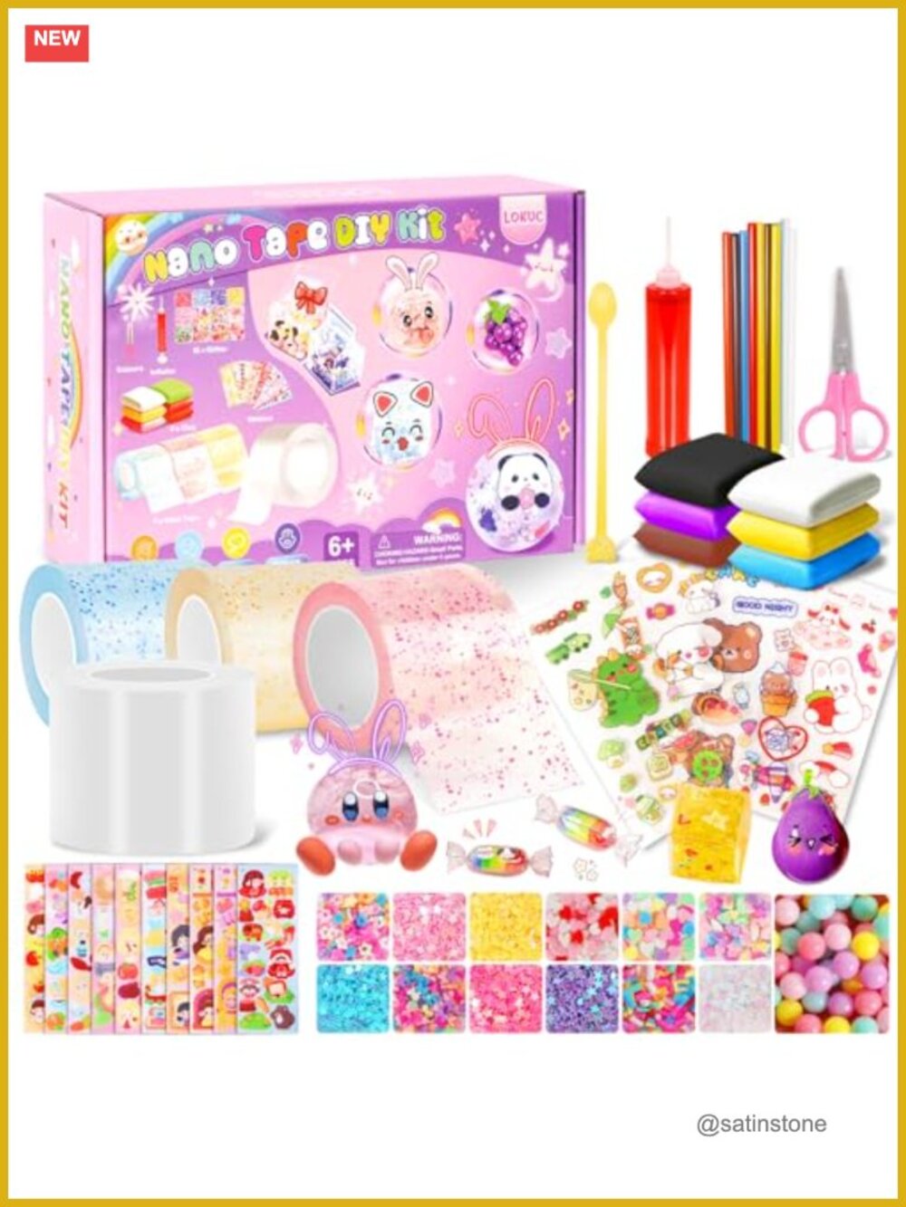 DIY Nano Tape Bubble Kit for Kids 52 Pcs Arts and Crafts STEM Toy Gift